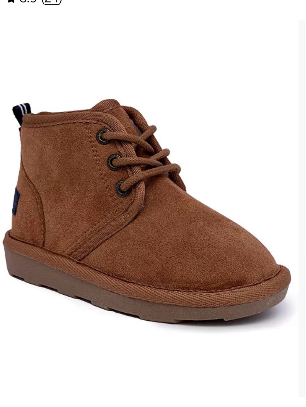 NWT Nautica Kids Brown Suede Lace-Up Snow Boots